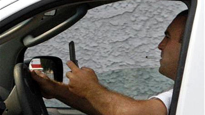 distracted driver texting